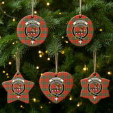 MacAulay Ancient Tartan Crest Christmas Ceramic Ornament